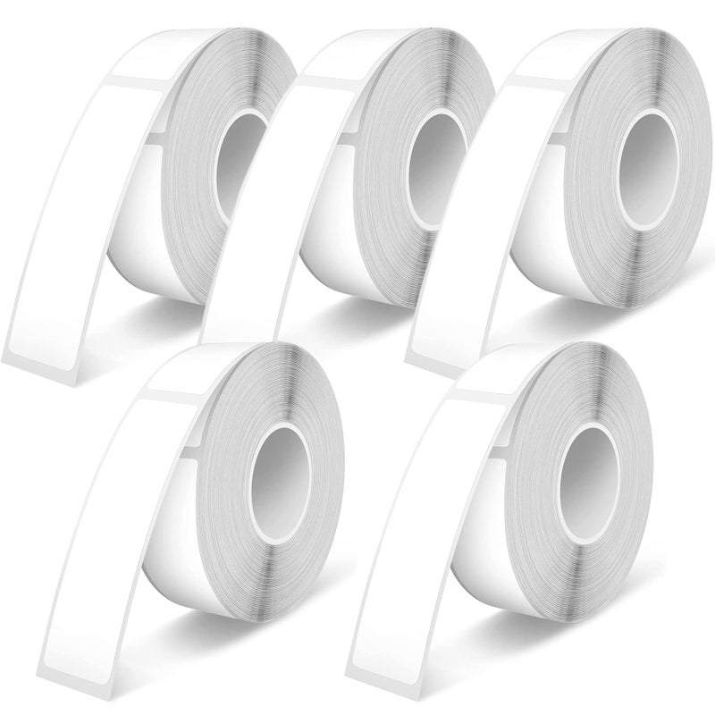 MTRSOCHO D30 Labels 1150 PCS Label Tape Replacement Compatible with Label Maker Model D30  0.47 x 1.18 Inches  Waterproof Adhesive Labeling Tape Print Paper  5 Rolls - Image 1